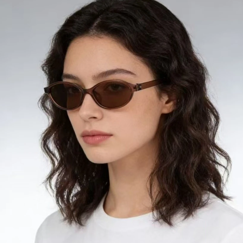 Sunglasses Uv400 - Małe, owalne okulary przeciwsłoneczne, damskie, w