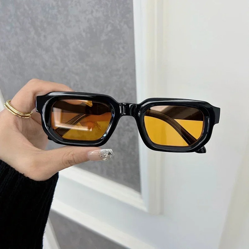 Designer Sunglasses - Luksusowe prostokątne okulary przeciwsłoneczne damskie męskie