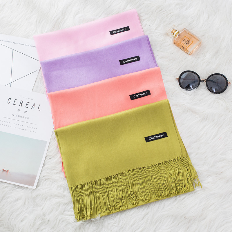 Cashmere Scarf - Moda Solid Color 2020 kobiety szalik