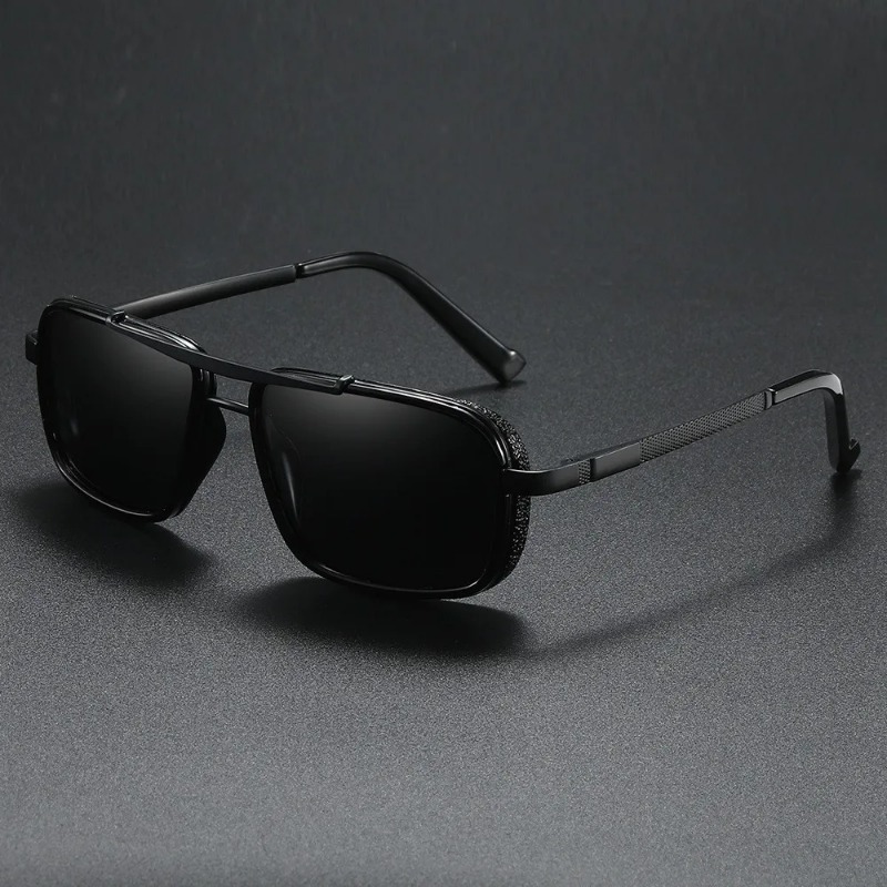 Sunglasses Uv400 - Luksusowe prostokątne okulary przeciwsłoneczne dla mężczyzn,