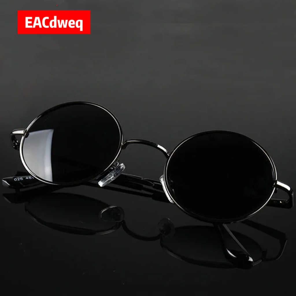 Designer Sunglasses - Okulary przeciwsłoneczne męskie retro vintage okrągłe