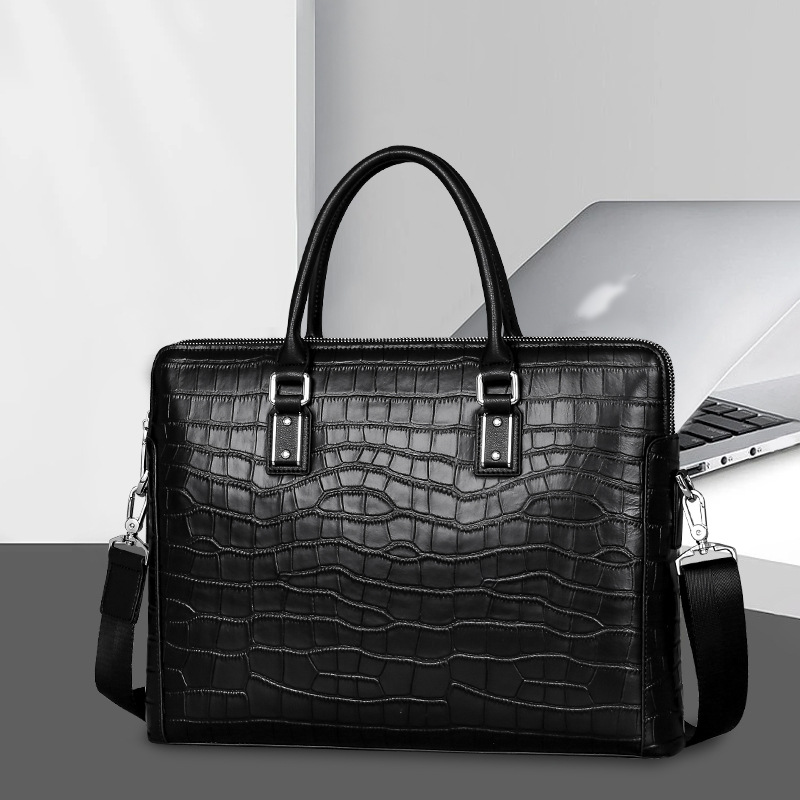 Nowa, oryginalna skórzana męsk – Leather Briefcase recenzja i cena